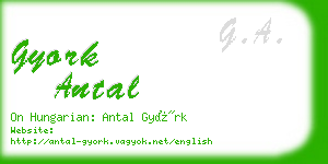 gyork antal business card